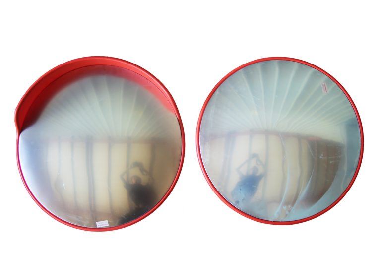 Round safety stainless steel road traffic mirror (1)