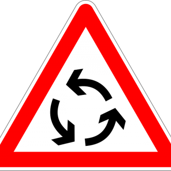 Wholesale reflective aluminum roundabout signs (1)