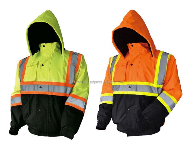 Winter zipper high visibility reflective clothes (2)